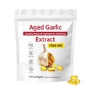 Aged Garlic Extract - Odorless Garlic 15:1 Extract Formula, 7500mg Organic Garlic Extract Capsules | Heart & Immune Antioxidant Supplements, Vegetarian, All-Natural, Non-GMO, Gluten-Free, 150 Softgels