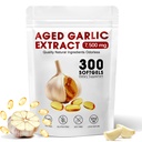 Aged Garlic Extract 300 Softgels - Odorless, Non-GMO Supplement for Heart Health & Immune Support | 2 Years Aged Softgel Formula