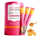Shilajit Honey Sticks for Women with Shatavari & Saffron, Strawberry Flavor Honeysticks, for Hormonal Balance, Energy, Focus & Stamina, Tasty Shilajit Honeysticks, 30 Sticks