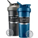 BlenderBottle Classic V2 Shaker Bottle Perfect for Protein Shakes and Pre Workout, 28-Ounce (2 Pack), Black and Navy