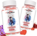 Saffron Gummies for Adult Kids - Βιολογικό συμπλήρωμα εκχυλίσματος Saffron για άνδρες Γυναίκες Ζάχαρη Δωρεάν για την ισορροπία Mood Υποστήριξη για τον ύπνο Μεταβολισμός με βιταμίνες Μη ΓΤΟ Φράουλα Γεύση 60 ημέρες προσφοράς