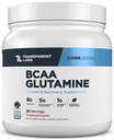 Transparent Labs BCAA Glutamine - 8000 mg of BCAA Powder Per Serving with L Glutamine for Post Workout Recovery, Muscle Growth, & Increased Endurance - 30 Servings, Tropical Punch