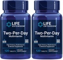 Επέκταση ζωής Δύο-per-Day Υψηλής Ισχύος Multi-Vitamin & Mineral Supplement - Βιταμίνες, Ορυκτά, Εκχυλίσματα φυτών, Quercetin, 5- MTHF Folate & More - Χωρίς γλουτένη - Non-GMO - 120 Tablets (Pack of 2)