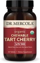 Dr. Mercola Organic Chewable Tart Cherry, 30 σέρβις (30 κάψουλες), Μη ΓΤΟ, Χωρίς γλουτένη, Χωρίς σόγια