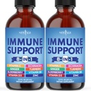 NEW AGE 8-in-1 Immune Support Liquid Drops – Elderberry, Turmeric Curcumin, Echinacea, Ginger, Vitamins C & D3, Zinc & B6 – Fast-Absorbing Immune & Antioxidant Support – Vegan, Non-GMO – 4 oz