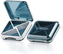 DUBSTAR Daily Pill Organizer, 4 διαμερίσματα Φορητή ταξιδιωτική μικρή θήκη χαπιών, κουτί χαπιών για Purse Pocket να κρατήσει βιταμίνες, Cod λάδι ήπατος, συμπληρώματα και φαρμακευτική αγωγή (μπλε)