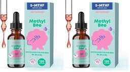 JoySpring Methylfolate for Kids | 5-MTHF Plus Methyl B12 with B6 (P5P) - MethylBee - MTHFR Supplement Kids B12 Vitamin | Folinic Acid Alternative | Berry Lemonade Drops | 30 Servings (Pack of 2)