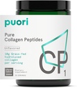 Puori Pure Collagen Peptides σκόνη, Unflavored - 10g Grass-Fed Hydrolyzed Bovine Collagen Υποστηρίζει την υγεία του δέρματος, την αντοχή των μαλλιών και των νυχιών, Joint Pain & Υποστήριξη κινητικότητας - 30 Υπηρεσίες