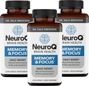 NeuroQ Memory & Focus - Boosts Cognitive Performance & Brain Function - Neuroprotective Formula by Dr. Dale Bredesen - Gotu Kola Ginkgo Phosphatidylserine & Propolis - 60 Capsules (Pack of 3)