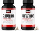 Force Factor Glutathione Longevity & Anti-Aging, Reduced Glutathione Supplement with CoQ10 & PQQ, Master Antioxidant Formula to Support Immune Health, Skin, Cellular Energy & Liver Detox, 60 Capsules