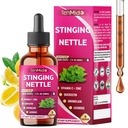 Stinging Nettle Leaf Extract Tincture - 6in1 Herbal Liquid Supplements with Vitamin C, Zinc, Quercetin, Bromelain, and Licorice - Alcohol-Free, Vegan, Non-GMO - 30ml 1 Fl Oz