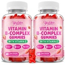 2 Pack Βιταμίνη B-Complex Gummies για γυναίκες & άνδρες, Methyl B12, B1, B2, B3, B5, B6, B7 & B9 - Βιταμίνη B Complex με βιταμίνη C Υποστηρίζει την Ενέργεια & Ανοσοποιητική λειτουργία, Φράουλα Γεύση, 120 Count