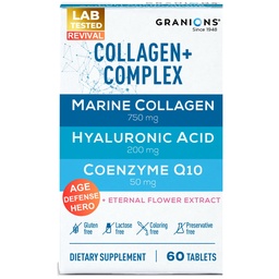 Marine Collagen Pills Complex – 200mg Hyaluronic Acid Supplement, Coenzyme Q10 CoQ10, Hydrolyzed Marine Collagen Peptides, Αιώνια Ανθοφορία, Συμπληρώματα Άμυνας Ηλικίας - 60 Σφραγισμένα δισκία
