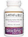 Bioclinic Naturals 5-MTHF & B12 Biologically Active Folic Acid - 60 Lozenges