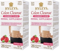 Hyleys Colon Cleanse Τσάι Cranberry Flavor - 25 Τσάι Τσάι Τσάι Τσάι (2 πακέτο)