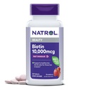Natrol Biotin 10000mcg, 4X Faster Dissolve Supplement for Healthy Hair, Skin and Nails for Those Low in Biotin, Plus Energy Metabolism Support, 60 Tablets, Up to a 60 Day Supply