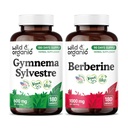 Wild & Organic Gymnema Sylvestre 180 Capsules & Berberine 180 Capsules