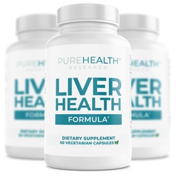 PUREHEALTH Έρευνα Ηπατική Υγεία – Liver Cleanse Detox & Repair Supplement - με Γαλάκτωμα Thittle, Turmeric Powder, Dandelion, Artichoke, Beet Root, Ginger, L Cysteine HCL & More - 180 Κάψουλες