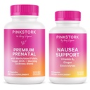 Pink Stork Pregnancy Comfort Bundle | Premium Prenatal Vitamin & B6, Ginger & Electrolyte Capsules | Nutrition, Digestion & Morning Sickness Support for Moms