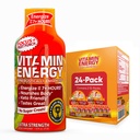 Vitamin Energy Focus+ Extra Strength Energy Shot Fruit Punch 24 Pack, 260mg Natural Caffeine, B-Vitamins, CoQ10, Amino Acids, Focus, Productivity & Clarity, Zero Sugar, Gluten-Free, 1.93 fl oz