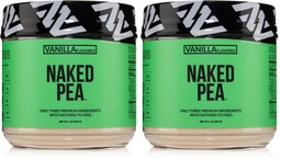 NAKED Vanilla Pea Protein Isolate από τη Βόρεια Αμερική Farms, Μόνο 3 συστατικά, Vanilla Vegan πρωτεΐνη, χωρίς γλουτένη, χωρίς σόγια, GMO δωρεάν - 1LB (πακέτο του 2)