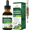 Goldenseal & Echinacea Extract Liquid Tincture for Immunity Boost, Healthy Respiratory Function, Herbal Supplements with Elderberry Licorice Root Thyme Chamomile Extract. 2oz