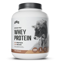 Επίπεδα Grass Fed Whey πρωτεΐνη σκόνη, χωρίς τεχνητά, 24G πρωτεΐνης, καθαρή σοκολάτα, 5LB