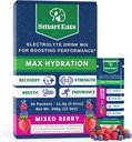 Smart Eats Electrolyte Powder - 1.690mg Electrolytes, 9 Essential Minerals & Vitamins, 5 Antioxidants, Rapid & Energizing Hydration, Designed by Doctors, < 1 Gram Sugar, Sour Berry Flavor - 30 Packets