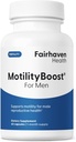 Fairhaven Health MotilityBoost for Men | Prenatal Male Fertility Supplement for Motility Strength | Pre-Conception for Him Includes L-Carnitine, Vitamin B12, B6, CoQ10 and Quercetin | 60 Capsules