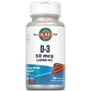 KAL Vitamin D3 Chewables 50 mcg, Vitamin D 2000 IU as Cholecalciferol, Sugar Free, Natural Cinnamon Flavor D3 Vitamin, Immune Support & Bone Health, 200 Servings, 200 Chewables