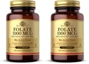 Solgar Folate 1000 mcg, 120 Tablets - 1000 mcg Bio-Active Metafolin - Vegan, Gluten Free, Dairy Free, Kosher - 120 Servings,(Pack of 2)
