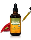 Herb Pharm Certified Organic Cayenne Liquid Extract Drops for Cardiovascular and Circulatory Support, 4 Oz, Brown