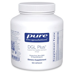 Pure Encapsulations DGL Plus - Gut Health Supplements for Men & Women - with Marshmallow Root, Aloe Vera Extract & Slippery Elm Bark - Non-GMO & Vegan - 180 Capsules