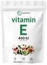 Micro Ingredients Vitamin E 400IU, 300 Softgels | Pure Vitamin E Oil Pills | Antioxidant Supplements for Skin, Face, Heart, & Immune Health | Non-GMO, Gluten Free*