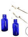 Snoot! Cobalt Oral/Swivel Glass Sprayers for Povidone Iodine (PVP-I), Betadine, Colloidal Silver, Insulin, Snoot! & Saline 30ml (1oz) Empty 2-Pack