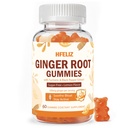 Ginger Gummies 500mg - Turmeric and Ginger Supplement for Digestion, Bloating & Mobility Support - Sugar-Free Lemon Flavor with Black Pepper Extract for Enhanced Absorption, 60 Count
