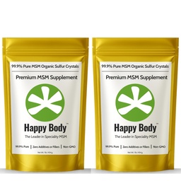 Organic Sulfur Crystals | 99.9% Pure MSM Crystals for Joint Support, Recovery, Hair, Skin & Nails | 90 Servings / 1 lb Bag | 2 Pack