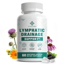 Lymphatic Drainage Supplement - Lymphatic System & Immune Support, Fluid Balance & Liver Detox - with Echinacea, Horse Chestnut, Dandelion, Bromelain & Burdock - Vegan, Non-GMO, 60 Capsules