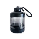Portable Protein Powder Travel Container to Go with Carabiner & Keyring, Protein Powder Holder for Powders Mixes, PreWorkout and Shaker Bottle