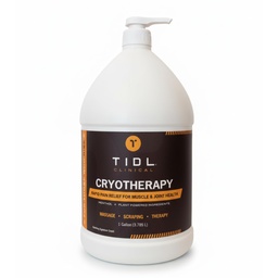 TIDL Cryotherapy Soothing Cream, 1 Gal, Targeted Neck, Joint & Muscle Soothing Cream with Organic, Plant-Based Menthol, Instant Cooling for Sport, Professional Use & Post Workout Full Body Recovery