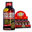 Vitamin Energy Workout+ Extra Strength Energy Shot Berry 10 Pack, 260mg Natural Caffeine, Pre-Workout, B-Vitamins, Minerals, Endurance & Performance, Zero Sugar, Gluten-Free, Vegan, 1.93 fl oz