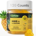 Q'ankyaq 3000mg HMB Supplements, Chewable Muscle Growth & Relief, Workout Recovery for Elder with Vitamin D3, Sugar Free, 120 Counts