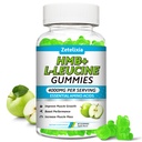 HMB and L-Leucine Gummies, 4000mg HMB and Leucine Supplements Amino Acid Gummies for Men & Women, Support Muscle Growth, Muscle Relief and Workout Recovery, Sugar-Free, Vegan, Apple Flavor, 60 Count