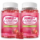 HMB and L-Leucine Gummies, 4500mg HMB and Leucine Supplements for Men & Women, Sugar-Free, Strawberry Flavored, 120 Count