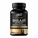 Pure Shilajit Resin Capsules - Verified 50% Fulvic Acid - 500mg of Himalayan Shilajit Standardized Extract with Ashwagandha Supplement - Lab-Tested 60 Vegan Pills - 2 Months Supply - USA