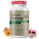 Ninsiec Lymphatic Drainage Supplements - Lymphatic Drainage Capsules for Immune Health,Supports Bloating & Daily Lymphatic Wellness, with Echinacea, Dandelion, and Burdock (120 Capsules)