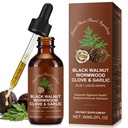 Black Walnut Wormwood Clove Tincture, 20-in-1 Wormwood Black Walnut Clove Cleanse for Humans Liquid Drops with Pumpkin Seed,Garlic,Oil of Oregano,Supports Gut Health & Nutrient Absorption, 2 FLOZ ﻿ ﻿