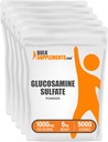 BulkSupplements.com Glucosamine Sulfate Powder - Glucosamine Supplement, Joint Support Supplement - Gluten Free, 1g per Serving, 1kg (Pack of 5) (11 lbs)