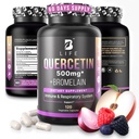 B Life Company BLife Quercetin 500mg Capsules with Vitamin C, Zinc & Ginger – Immune & Antioxidant Support Supplement – Quercetin with Bromelain Supplement – 120 Capsules (60 Servings)