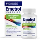 Emetrol Daily Digestive Support Capsules – Probiotic Prebiotic & Ginger Supplement for Gut Health, Bloating, Gas & Nausea Support – #1 Pharmacist Recommended Brand – 30 Capsules